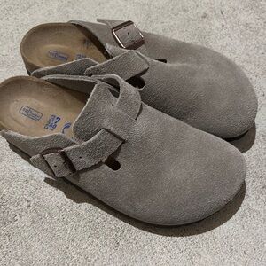 Birkenstock Boston Soft Footbed Taupe Clog
